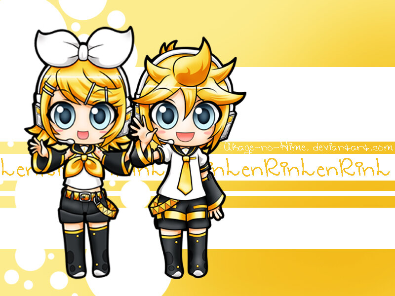 Chibi Anime Characters — Yellow, Cheerful