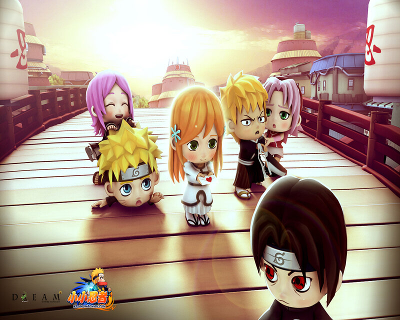 Chibi Anime Characters — Yellow, Peaceful