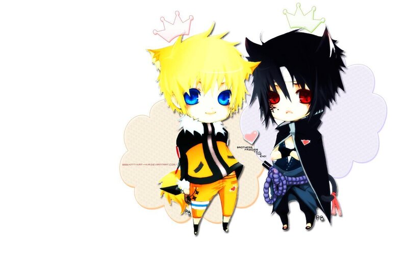 Chibi Anime Characters — Yellow, Playful, Digital Art