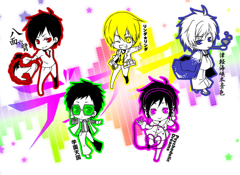 Chibi Anime Characters — Yellow, Playful, Energetic