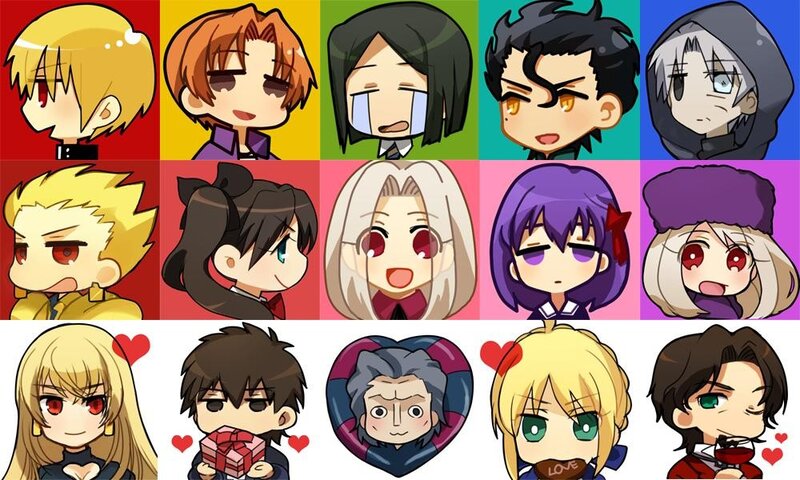 Chibi Anime Characters — Yellow, Playful, Hearts