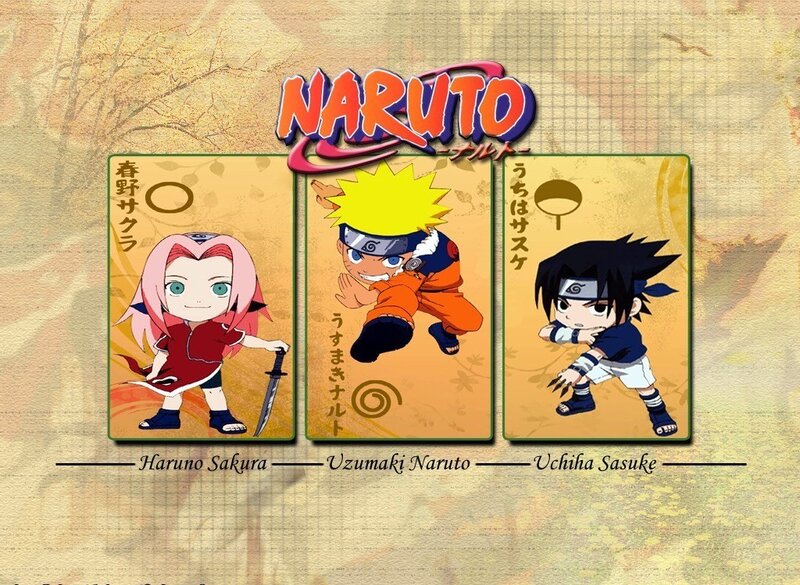 Chibi Anime Characters — Yellow, Playful, Swords