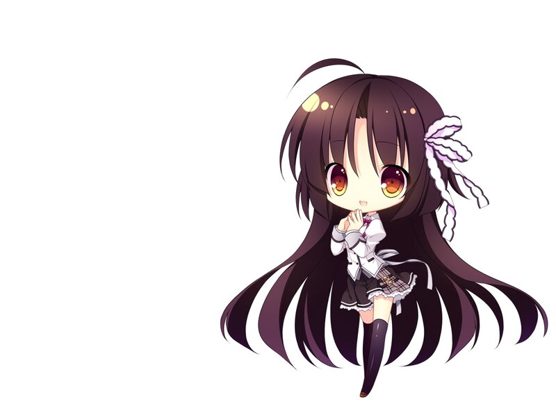 Chibi Anime Girl — Black, Innocent