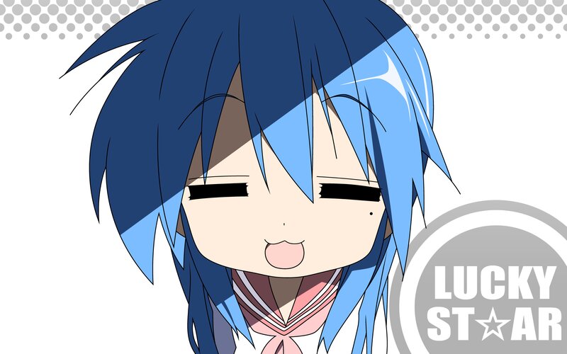 Chibi Anime Girl — Blue, Playful, School Uniform, Blue Hair