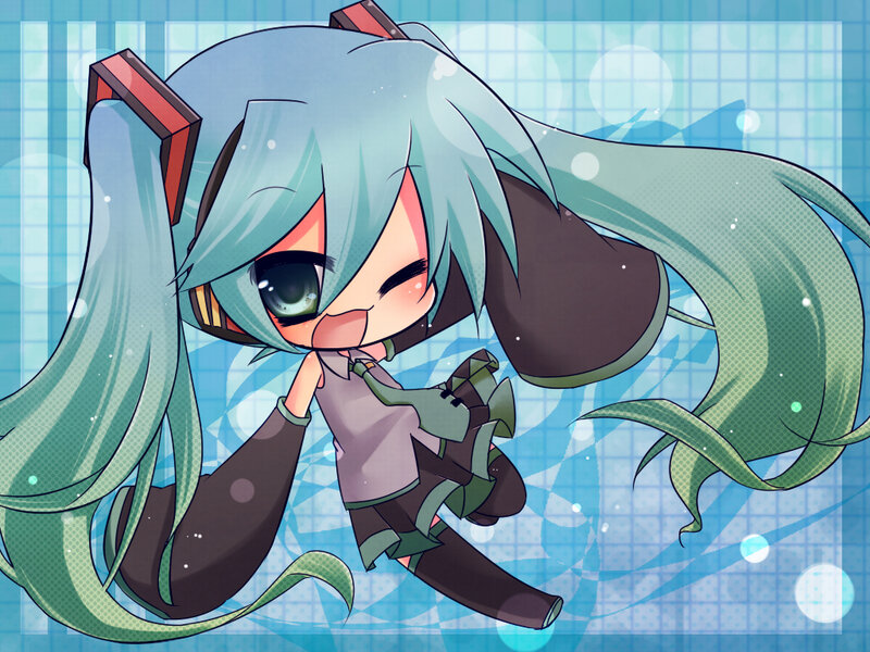 Chibi Anime Girl — Blue
