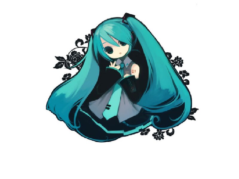 Chibi Anime Girl — Cyan, Calm