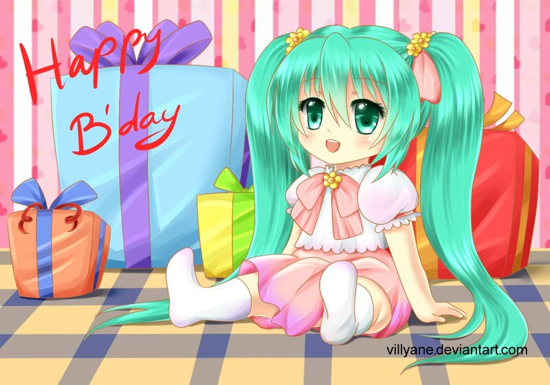 Chibi Anime Girl — Cyan, Happy