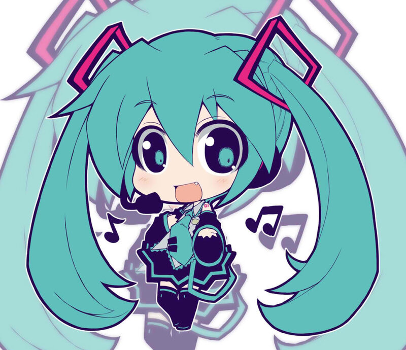 Chibi Anime Girl — Cyan, Playful