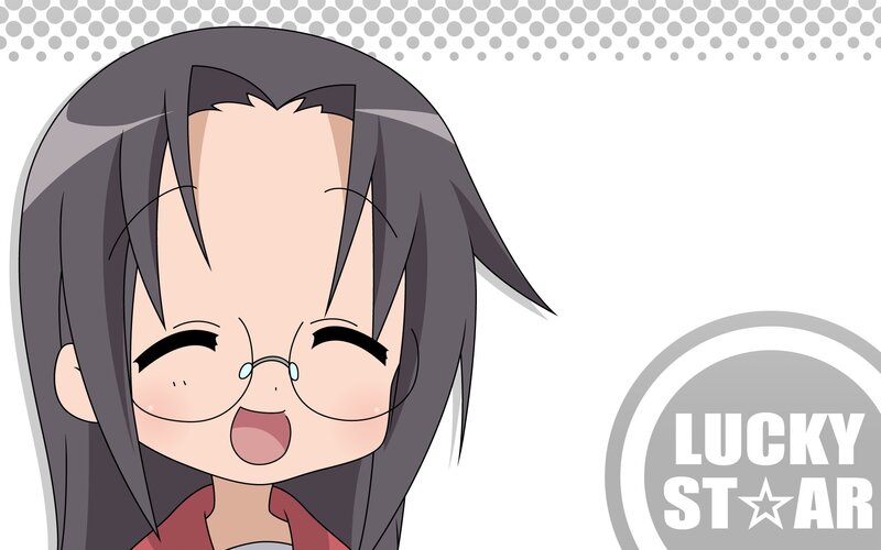 Chibi Anime Girl — Gray, Happy