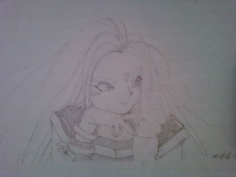 Chibi Anime Girl — Gray