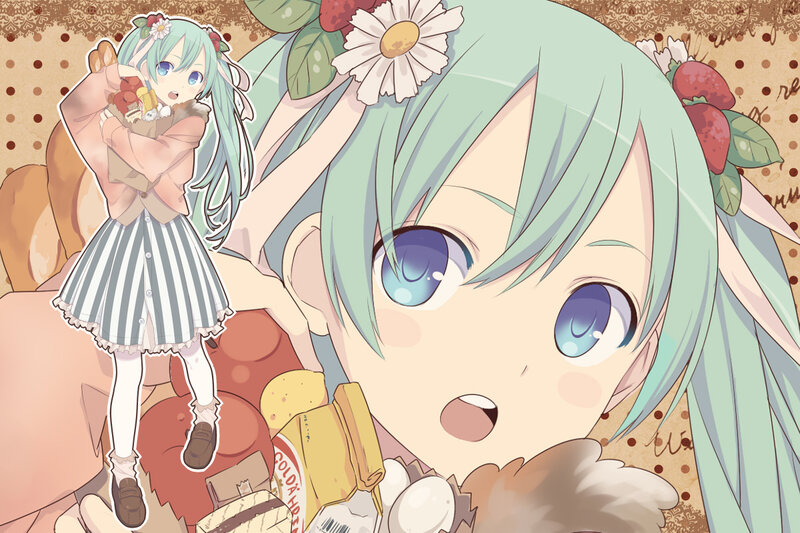 Chibi Anime Girl — Green, Cheerful