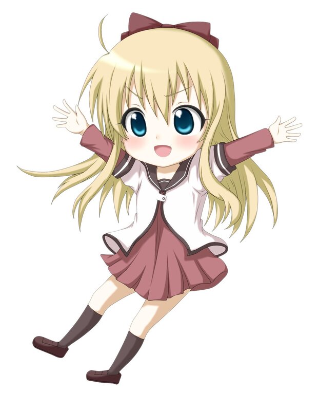 chibi anime girl in school uniform