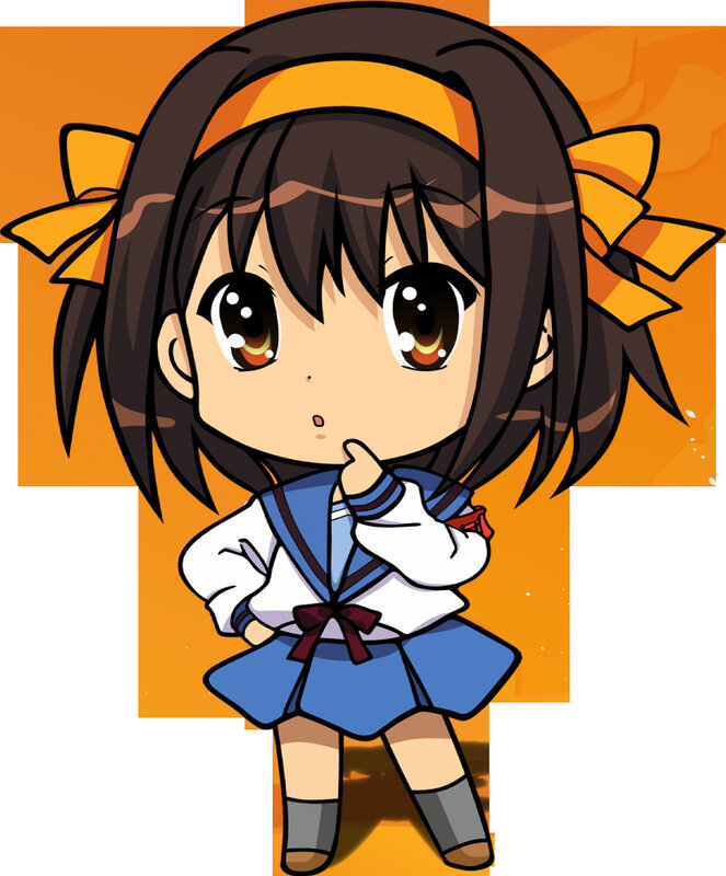 chibi anime girl in school uniform