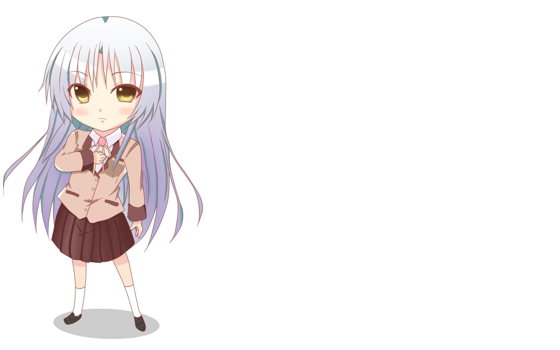 chibi anime girl in school uniform
