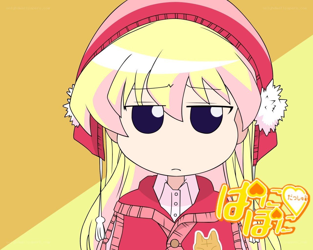 chibi anime girl in winter hat
