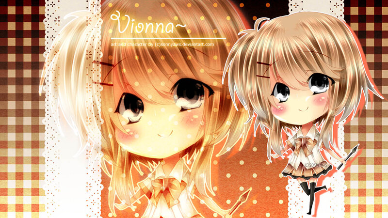 Chibi Anime Girl — Orange, Cheerful