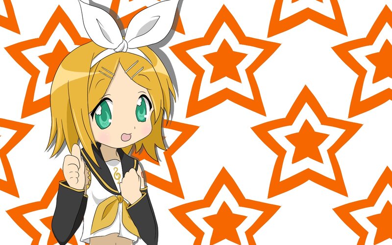 Chibi Anime Girl — Orange, Playful