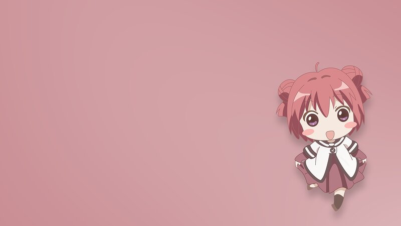 Chibi Anime Girl — Pink, Cheerful, Pink Hair