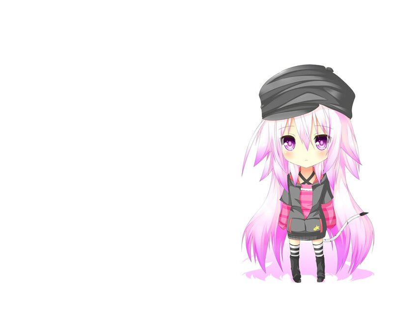 Chibi Anime Girl — Pink, Neutral