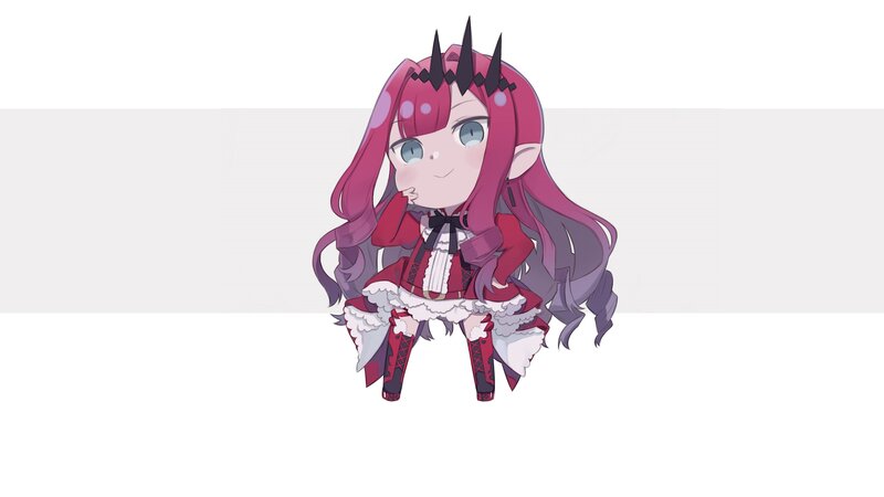 Chibi Anime Girl — Pink, Playful, Long Hair