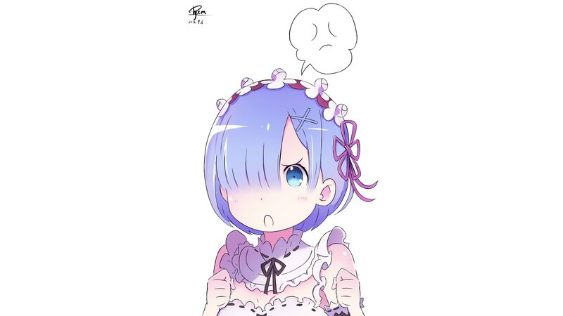 Chibi Anime Girl — Purple, Innocent