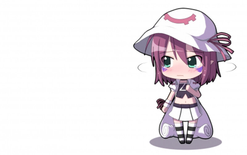 Chibi Anime Girl — Purple, Playful, Hat