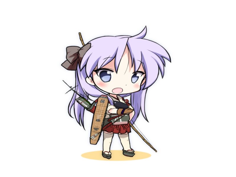Chibi Anime Girl — Purple, Playful, Sword