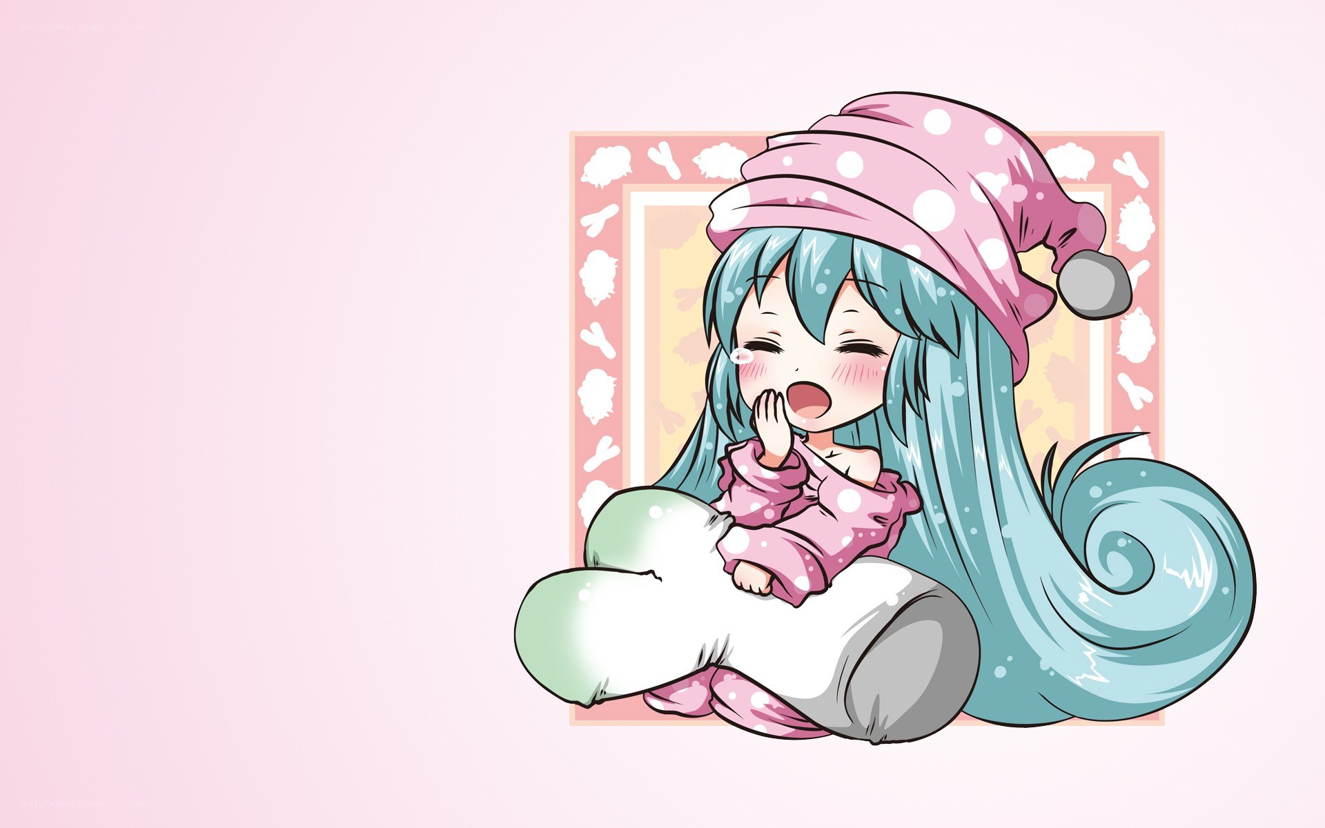 chibi anime girl sleeping