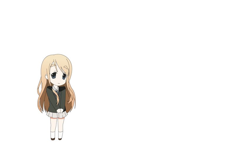 Chibi Anime Girl — White, Neutral