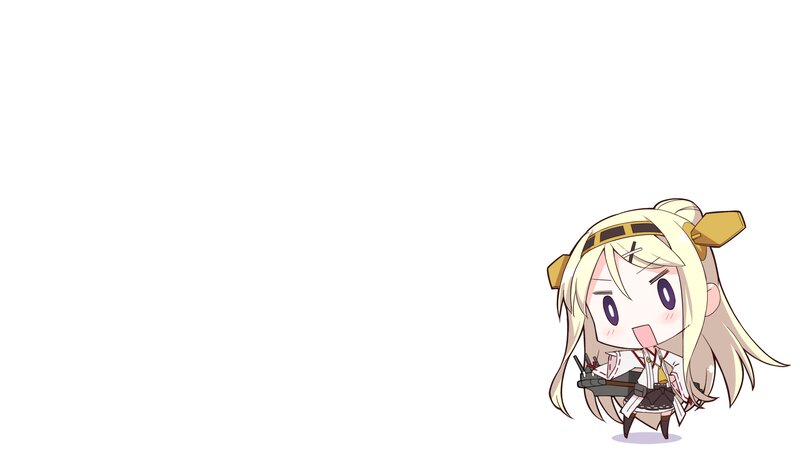 Chibi Anime Girl — White, Playful
