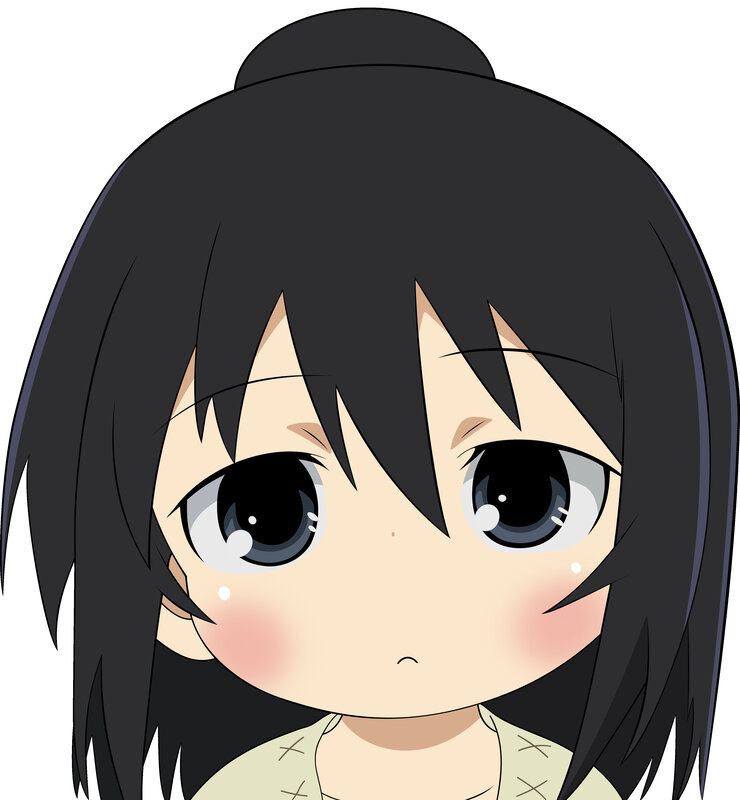 chibi anime girl with black hair