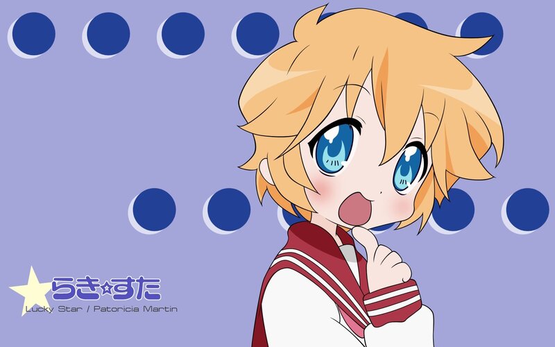 Chibi anime girl with blue eyes