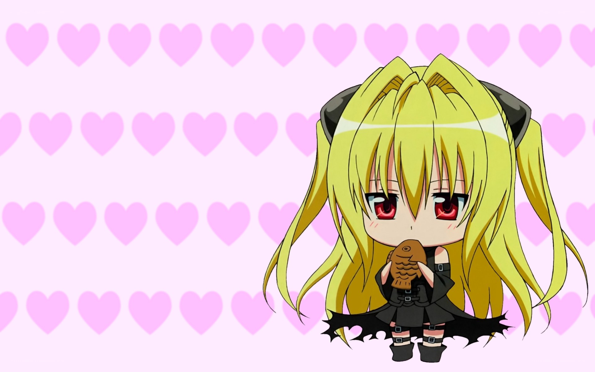 chibi anime girl with fish