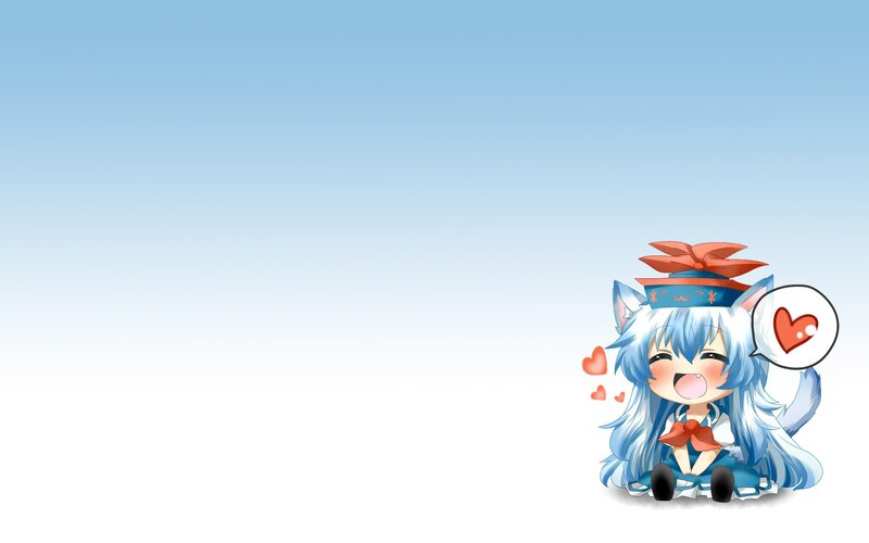 chibi anime girl with hearts