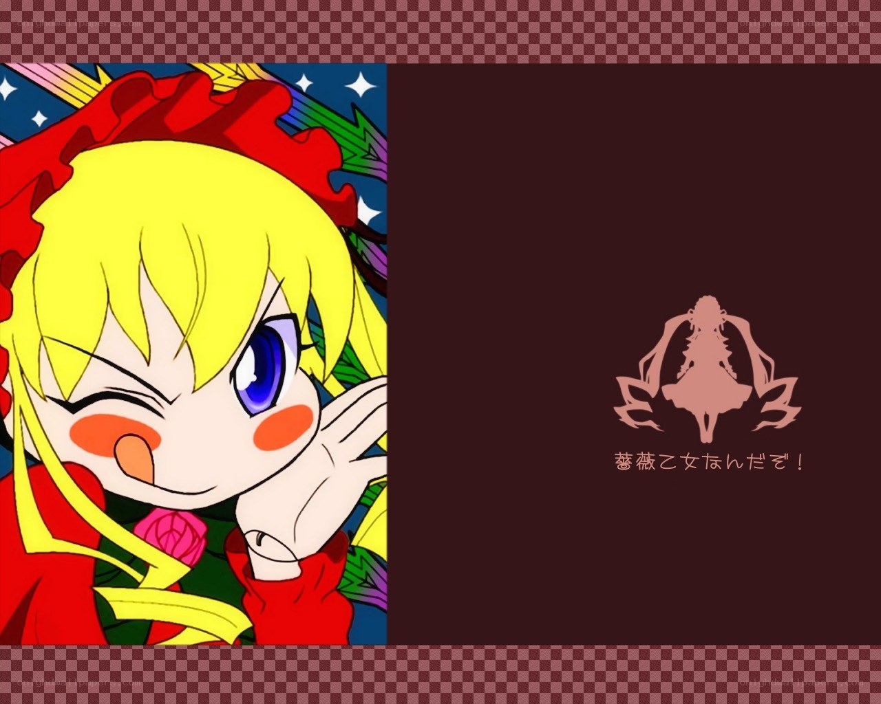 Chibi anime girl with red hat