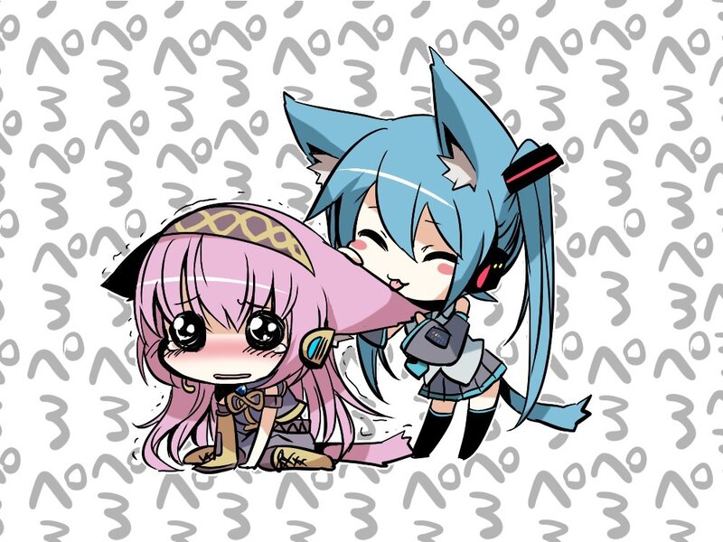 Chibi Anime Girls — Blue, Playful
