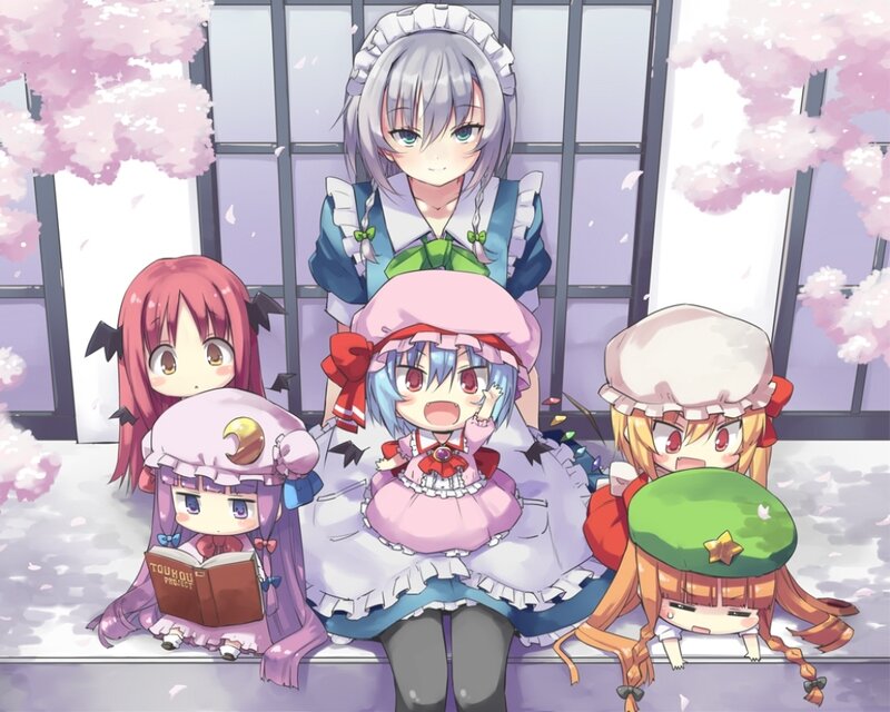 Chibi Anime Girls — Pink, Peaceful