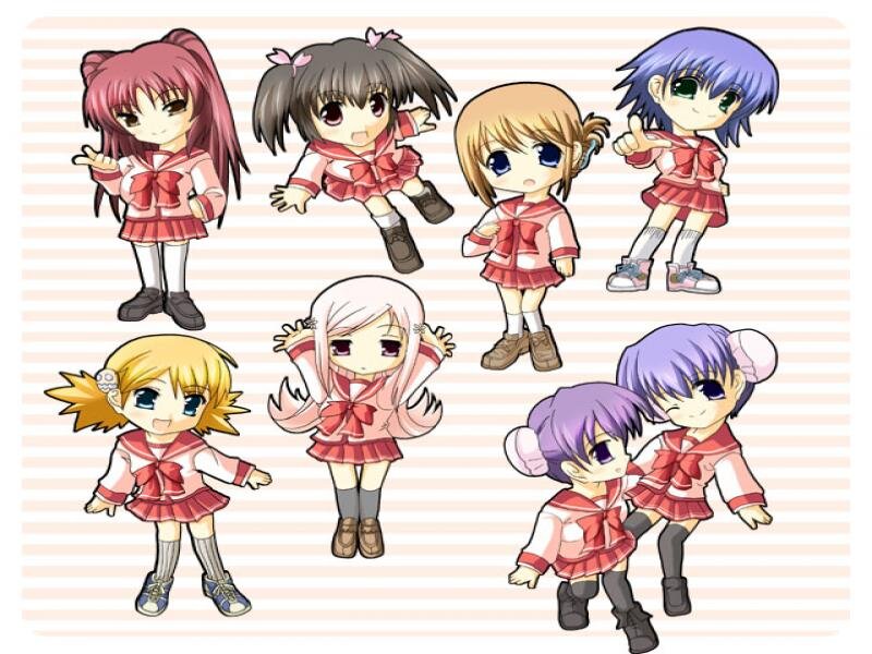 Chibi Anime Girls — Pink, Playful