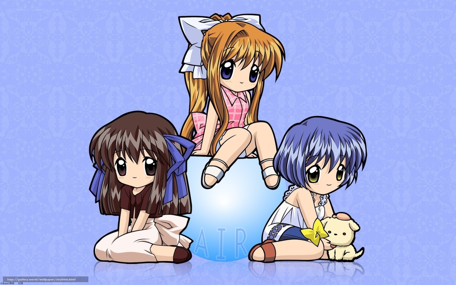 chibi anime girls wallpaper
