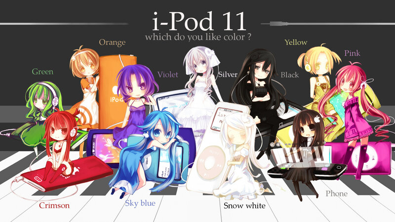 Chibi Anime Girls with IPods