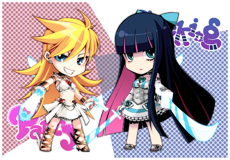 chibi anime girls with swords