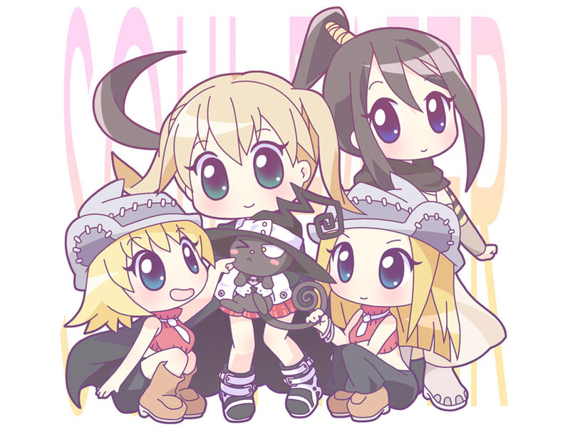 Chibi Anime Girls — Yellow, Cute