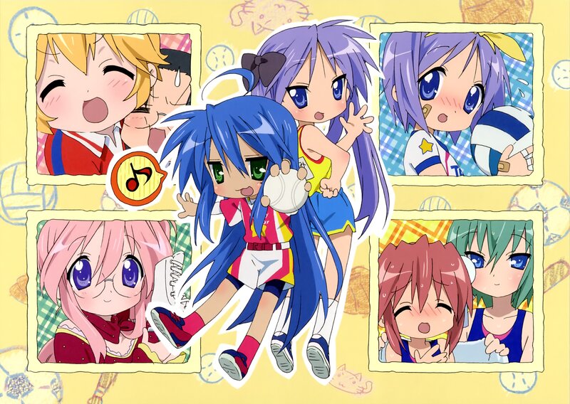 Chibi anime volleyball characters