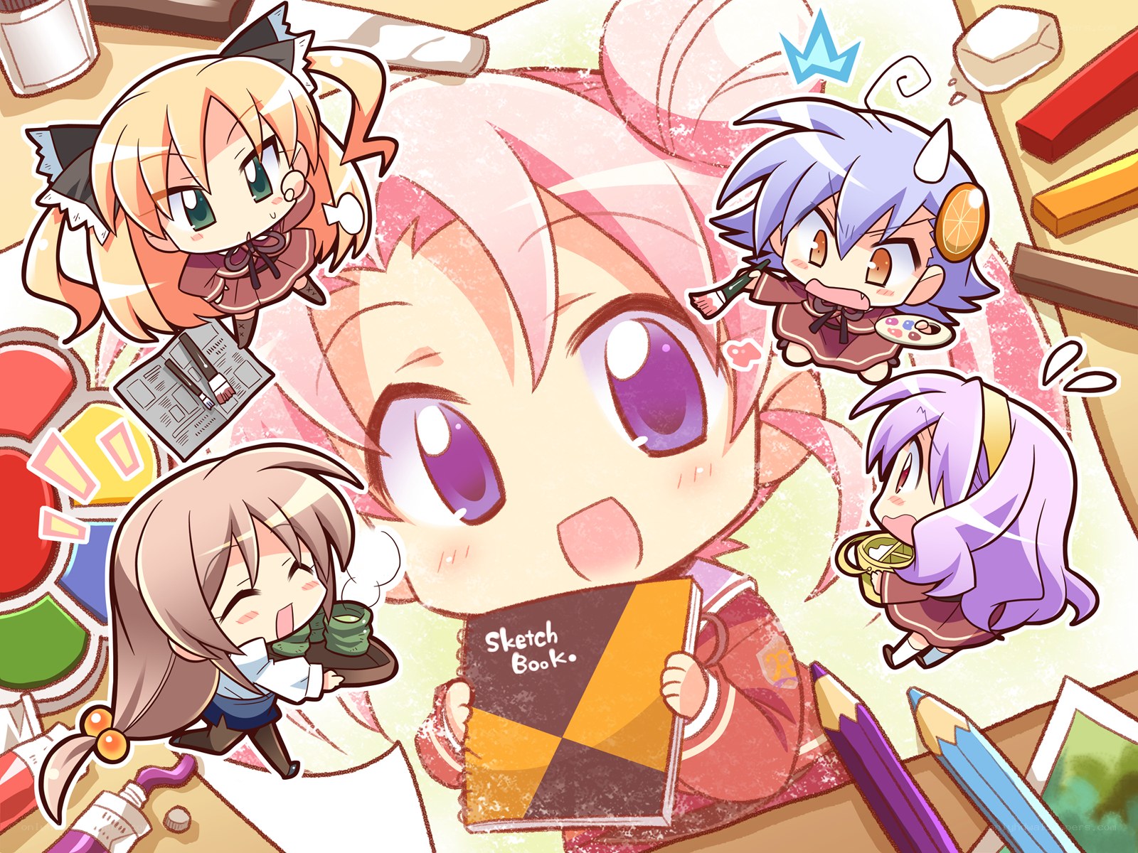 Chibi artists at work