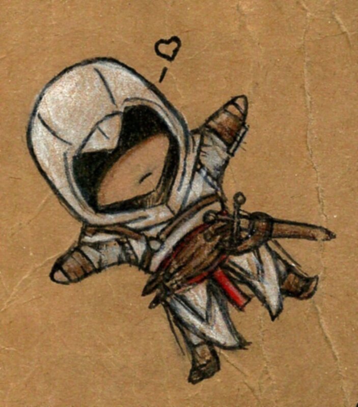 Chibi Assassin Character — Brown