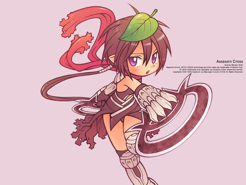 Chibi assassin with leaf headband