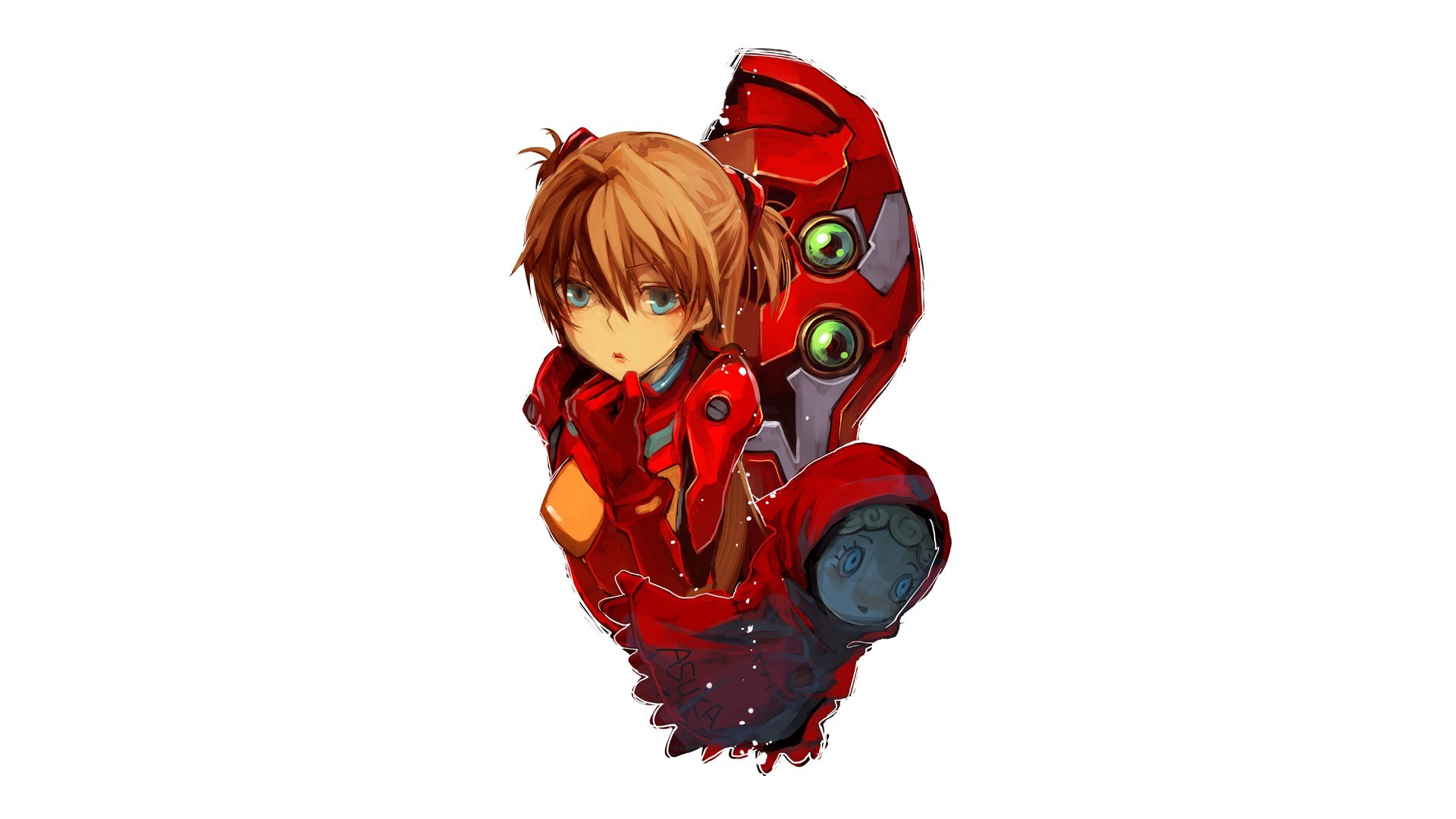 Chibi Asuka with Evangelion