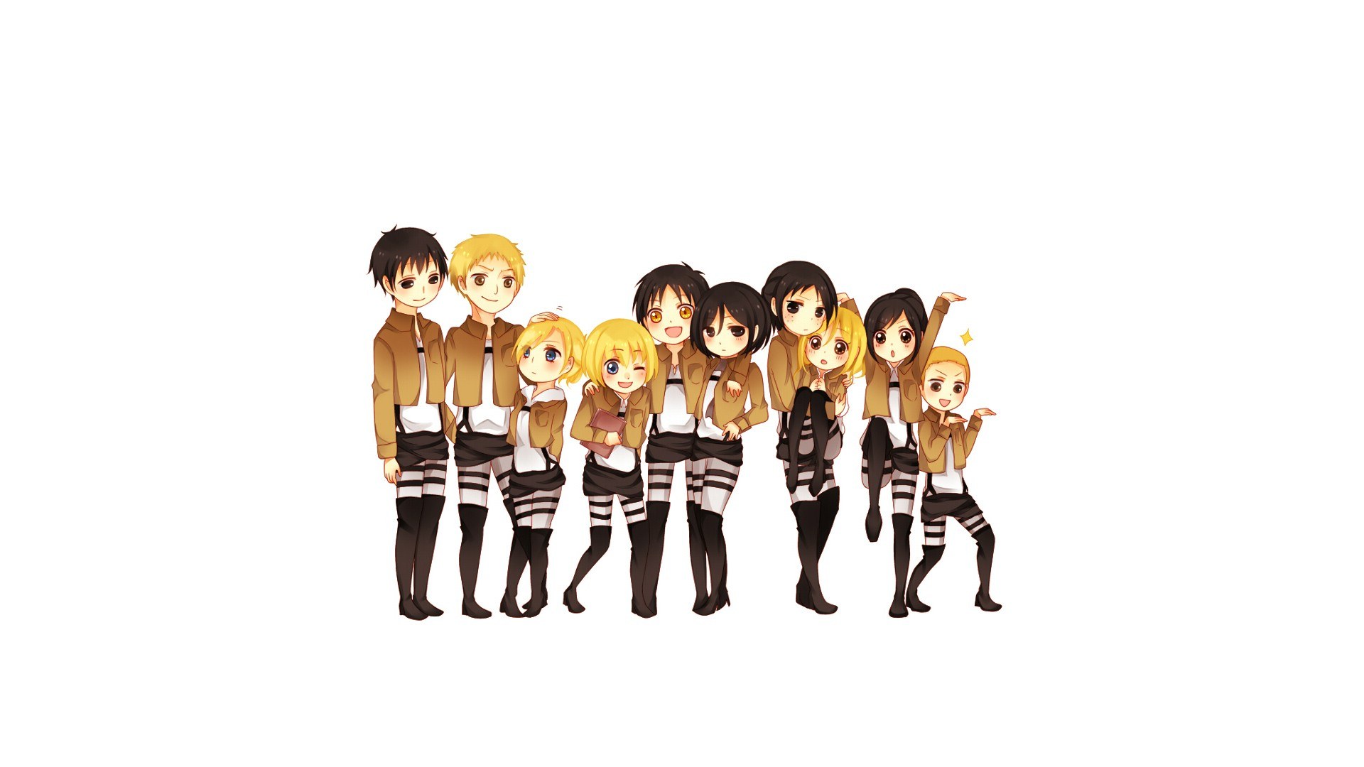 Chibi Attack on Titan characters