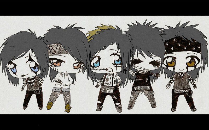 Chibi Band Members — Black, Edgy