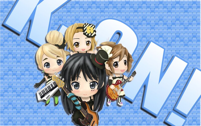 Chibi Band Members — Blue, Playful, Anime